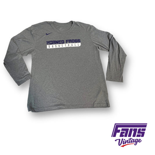 Nike TCU Basketball team issued 'Horned Frogs' long sleeve tee