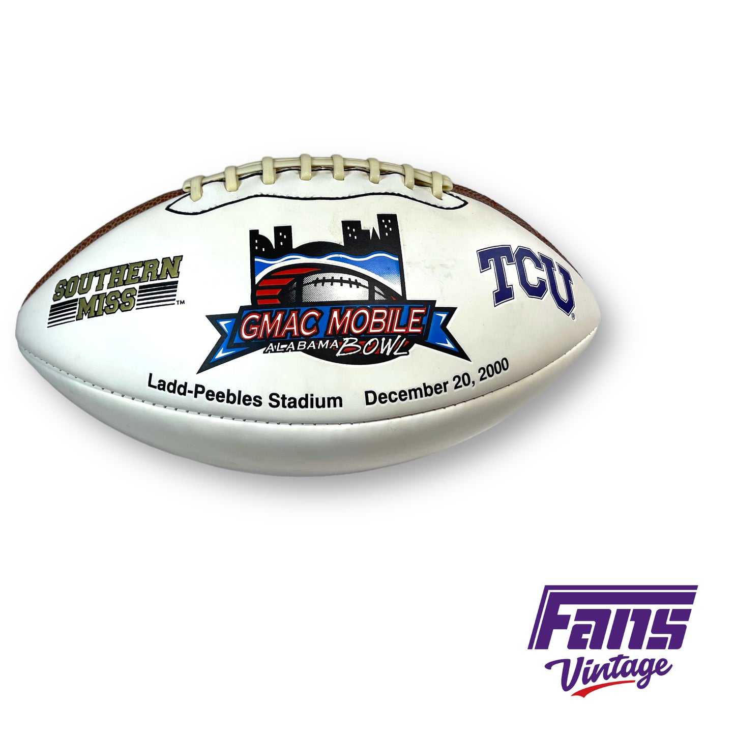 Mobile Bowl commemorative football - LT Era! Year 2000 TCU Football