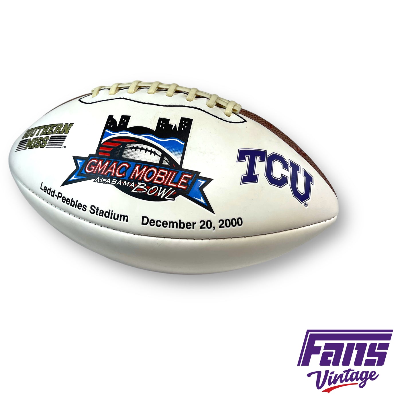 Mobile Bowl commemorative football - LT Era! Year 2000 TCU Football