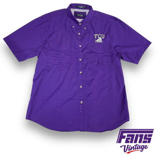 Tiger Hill TCU fishing button up shirt