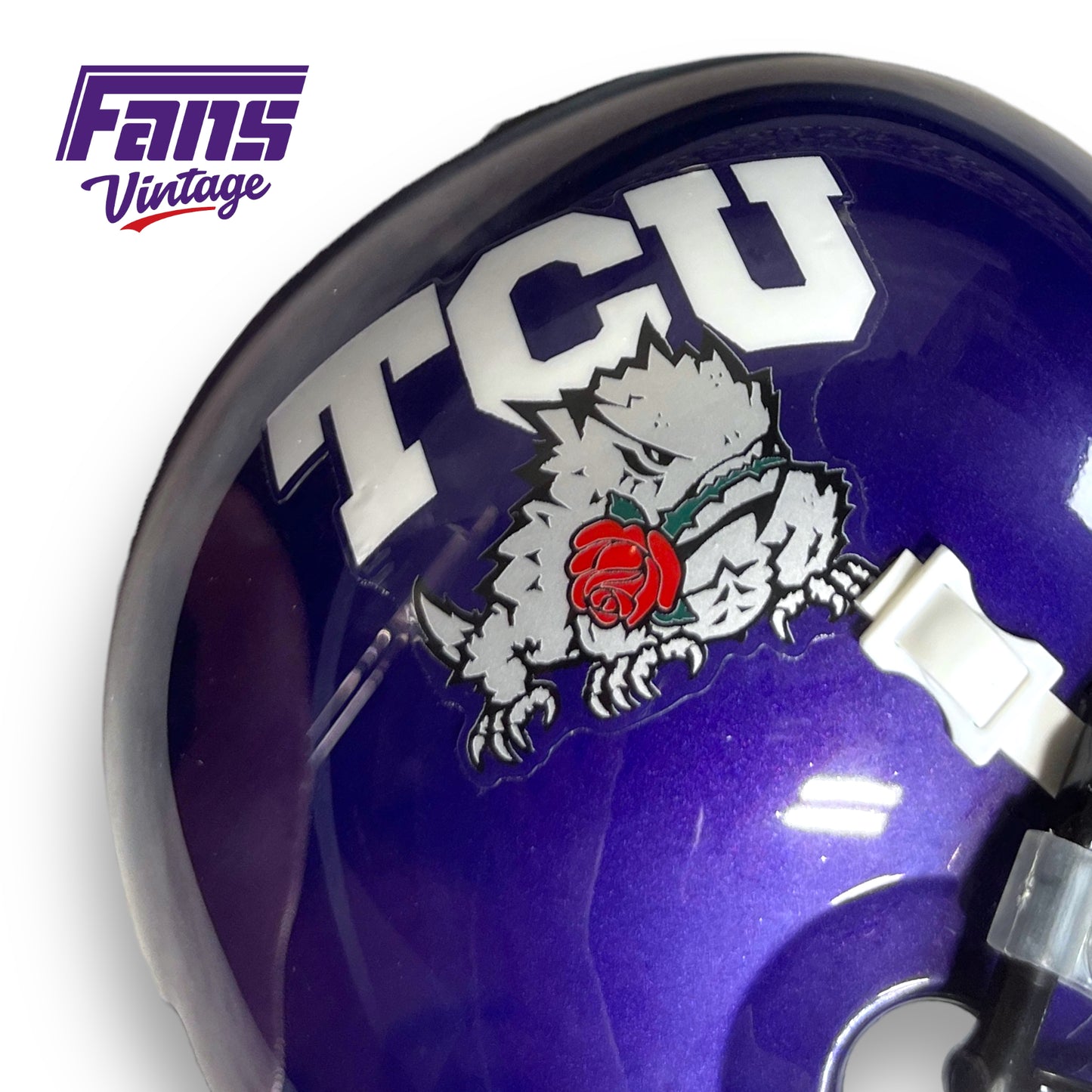 TCU Rose Bowl Team- Issued Framed Commemorative Helmet Display