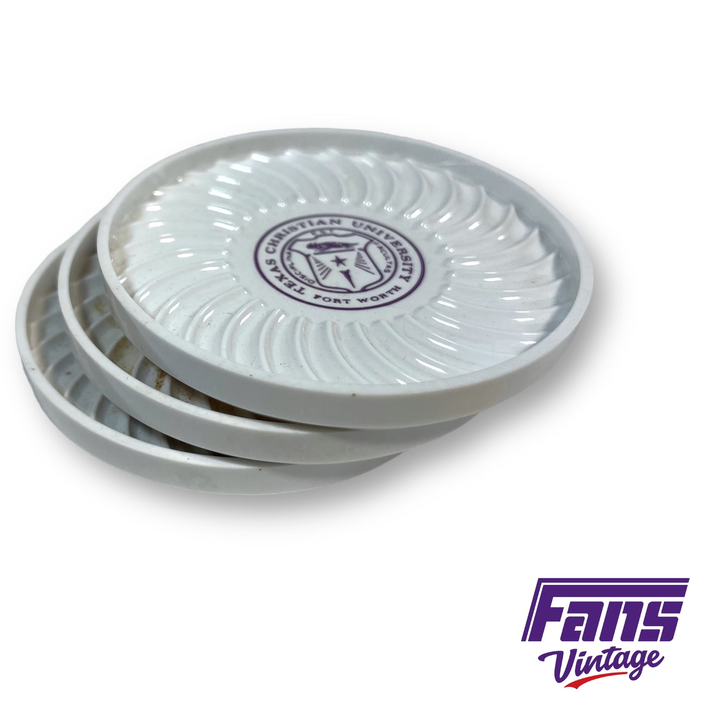 Vintage TCU seal coasters