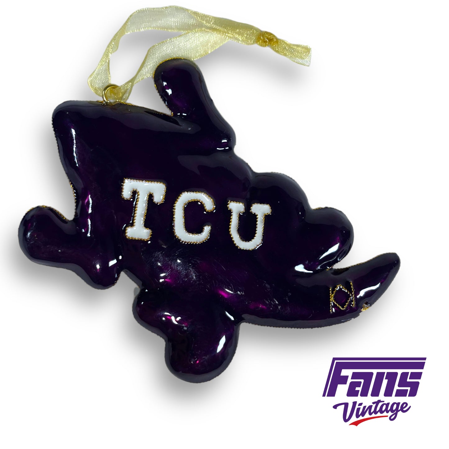 Vintage TCU 'Horned Frog' Ornament