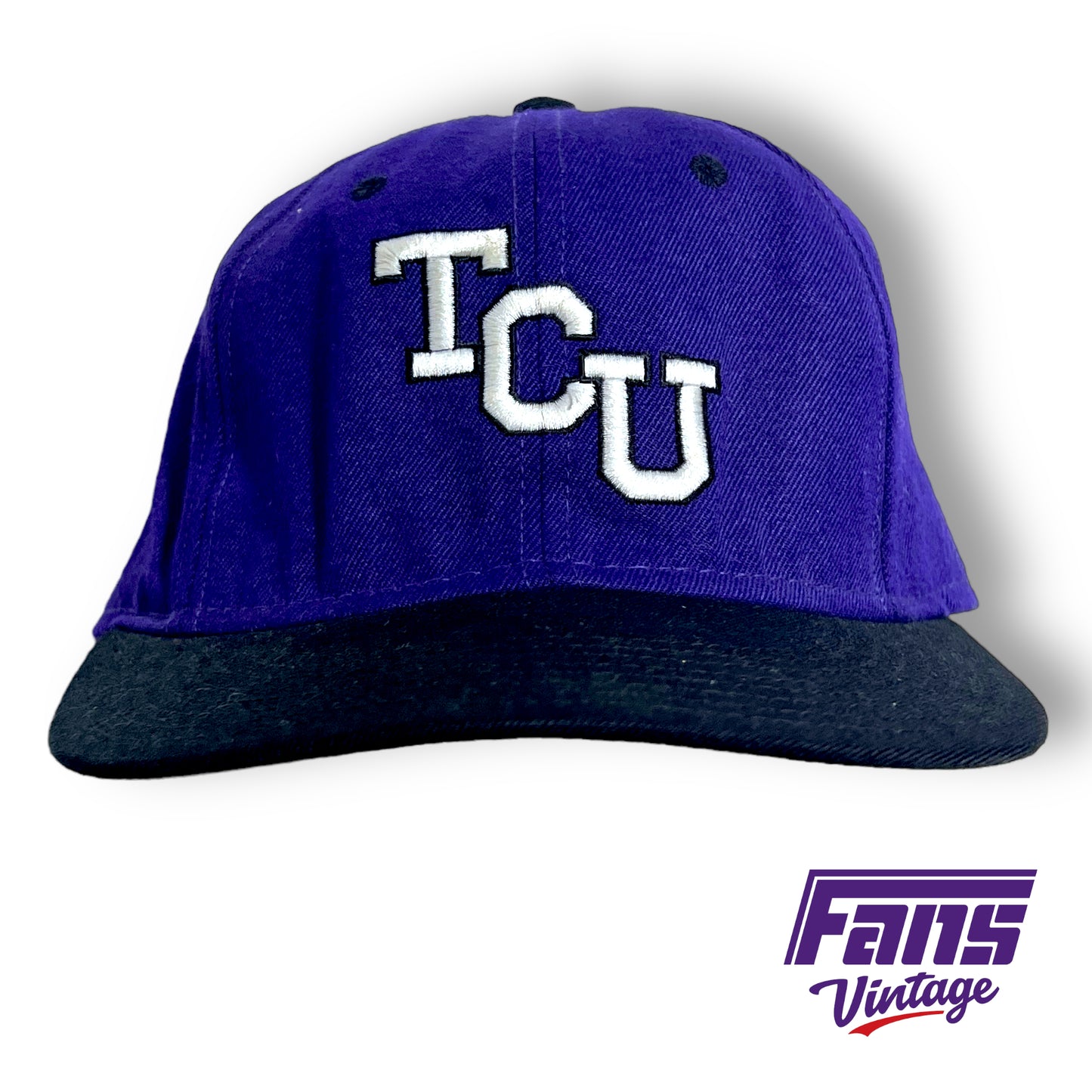 Vintage TCU baseball fitted hat