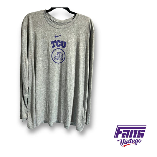 Nike TCU Basketball team issued long sleeve dri-fit training shirt