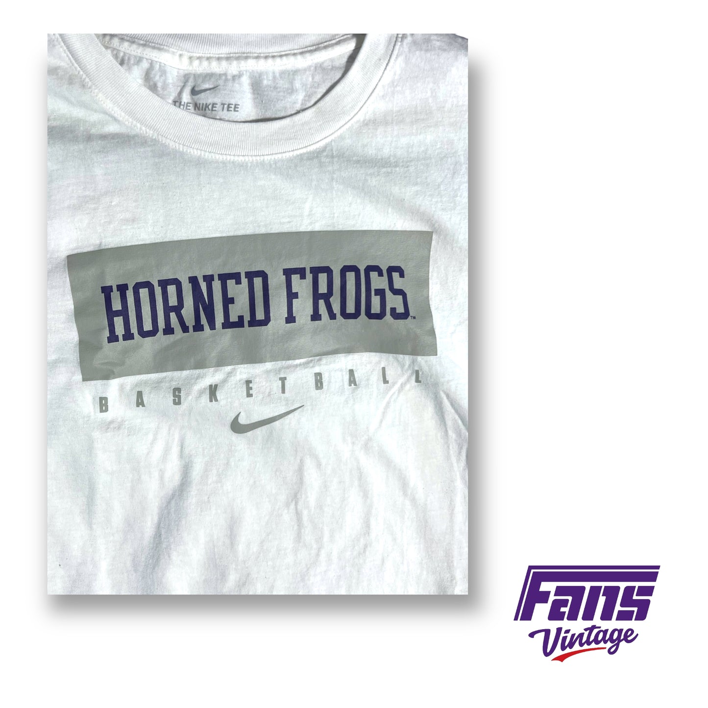 Nike TCU Basketball 'Horned Frogs' team issued DOUBLE SIDED tee