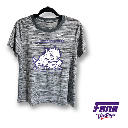 Nike Women's TCU team issued dri-fit shirt - Big Horned Frog logo