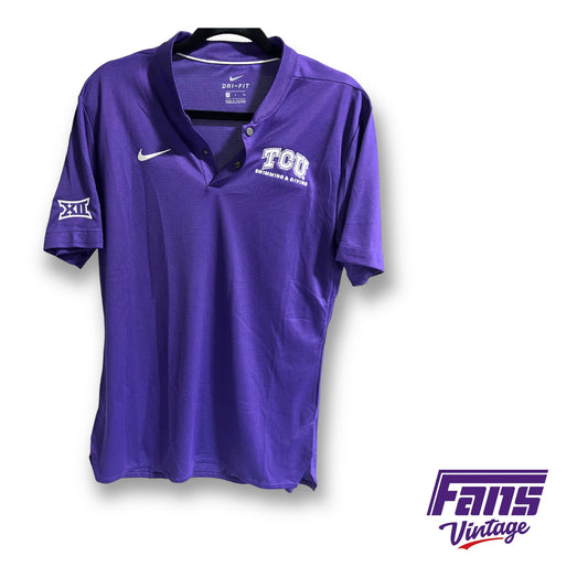 Nike TCU Swimming team issued polo