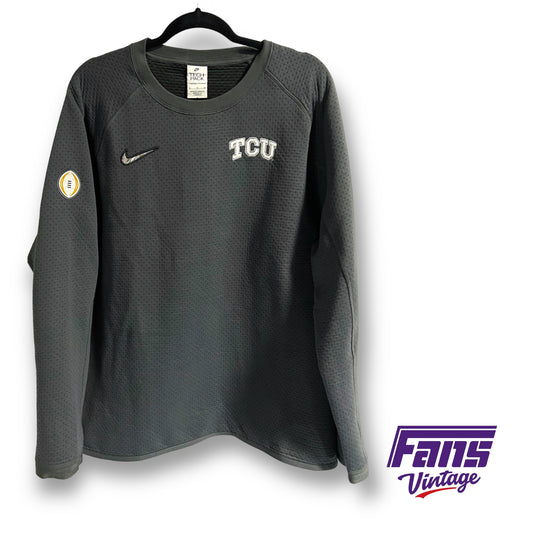 TCU College Football Playoff Special Edition Media Night Nike Tech Pack Fleece Crew Neck Sweatshirt