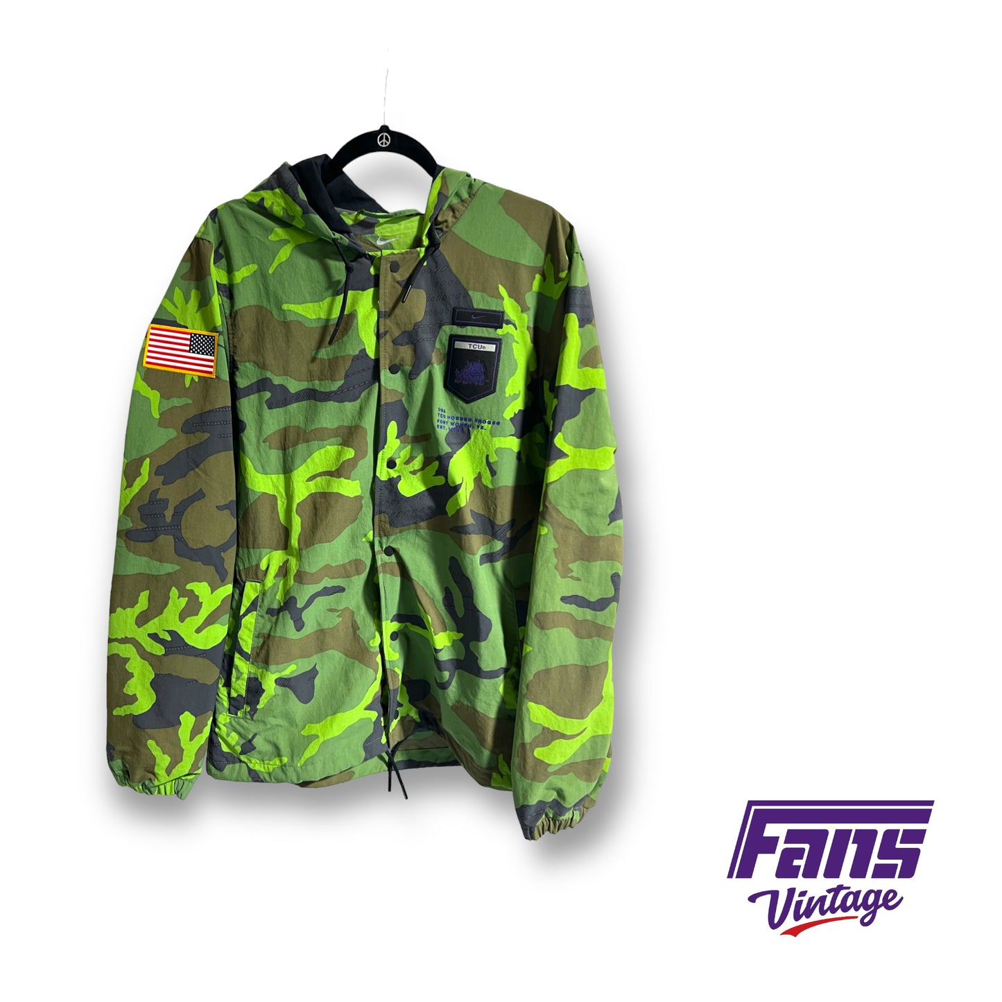 TEAM ISSUE Limited Edition Veteran's Day Nike TCU team issued camo jacket