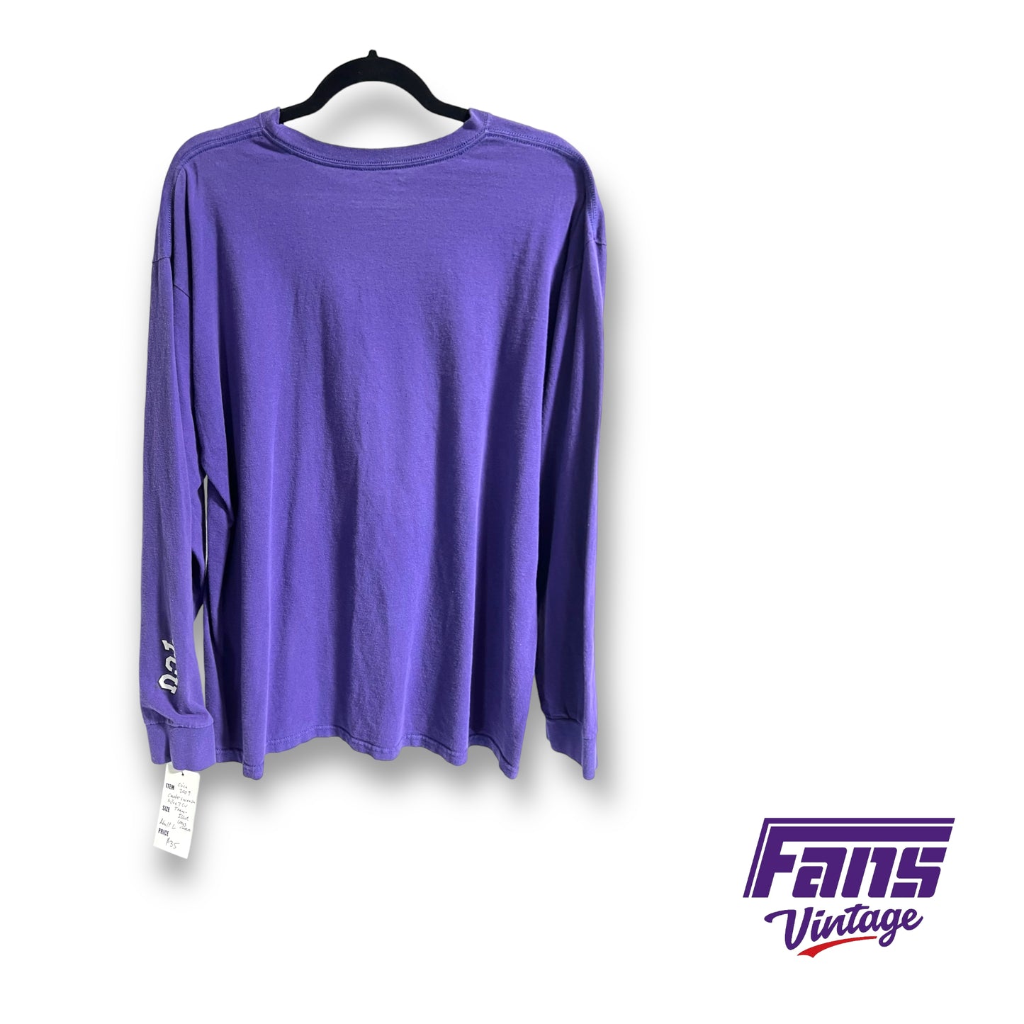 Vintage TCU Y2K Era Nike Team Issued Long Sleeve Shirt with Center Swoosh Logo