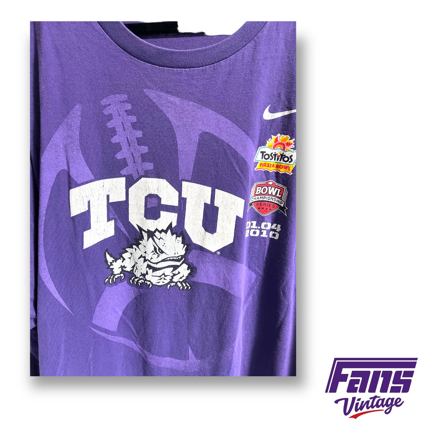 2010 vintage TCU Football Fiesta Bowl long sleeve tee