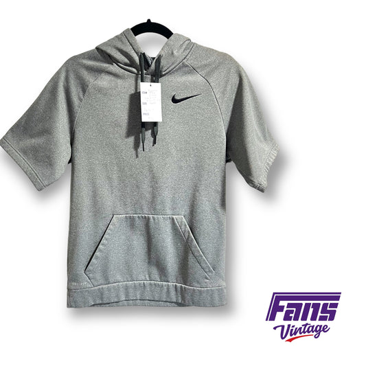Nike TCU team issued workout dri-fit short sleeve hoodie