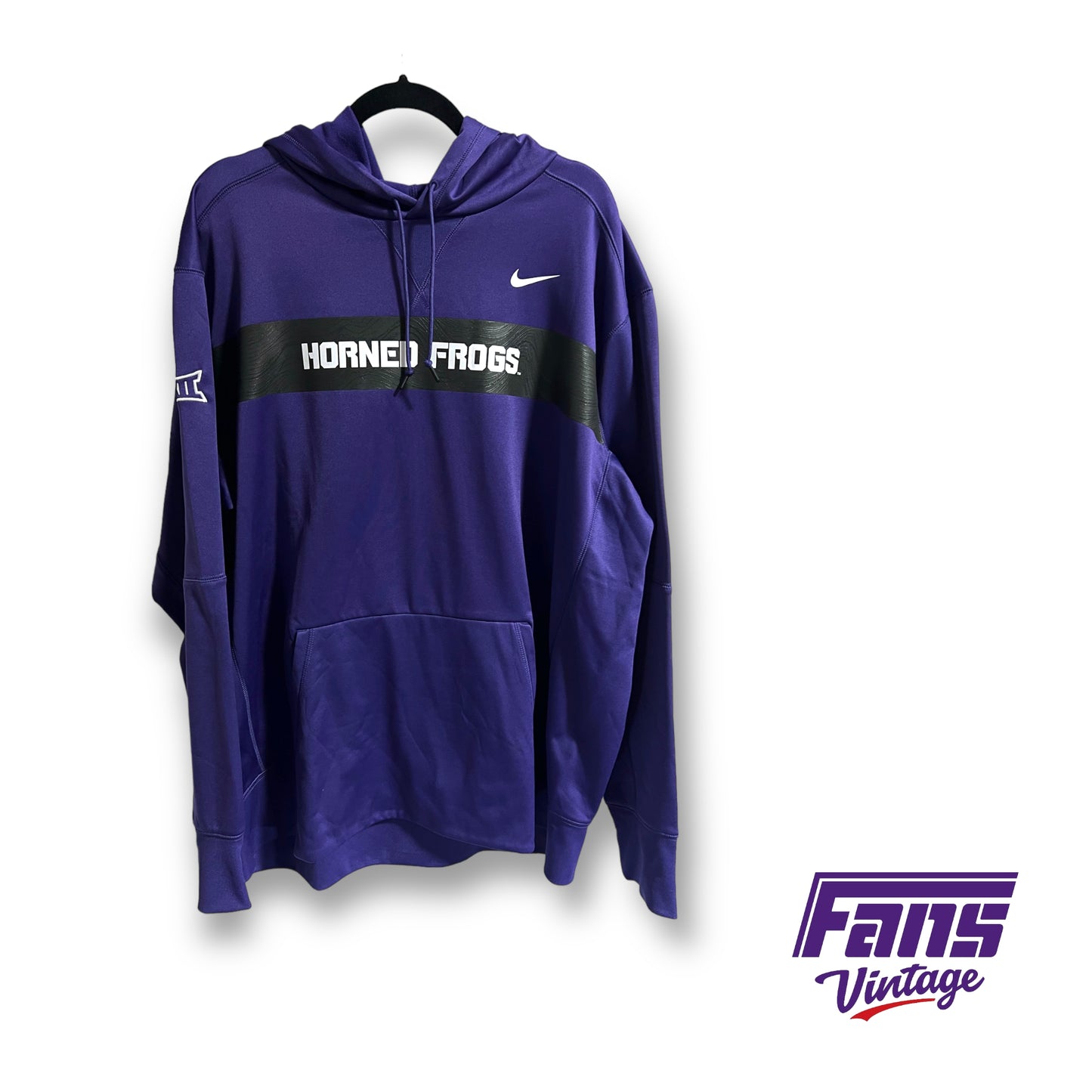 Nike TCU team issued therma-fit hoodie - awesome rubberized logo!