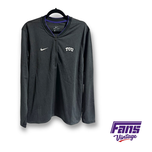 Nike TCU coach issued dri-fit half-zip pullover