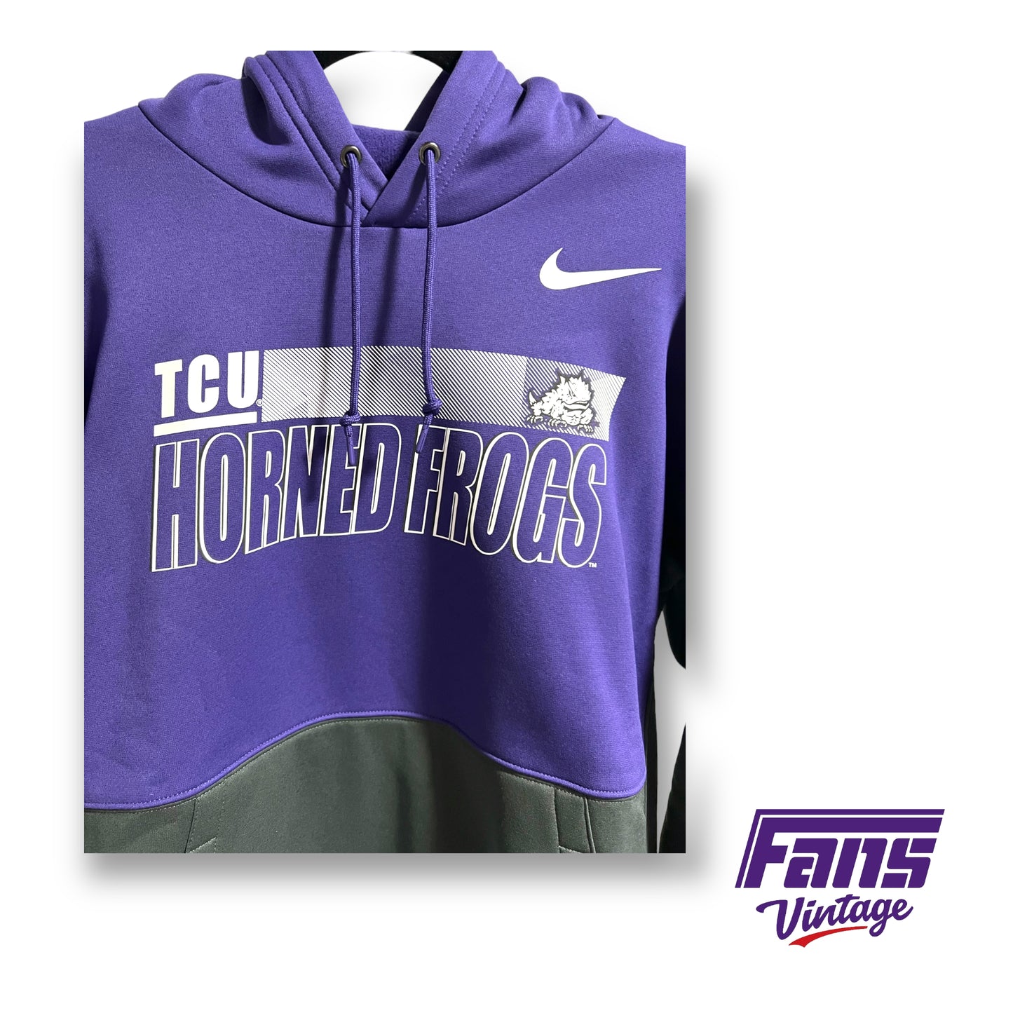 Nike TCU Horned Frogs team issued premium sideline hoodie