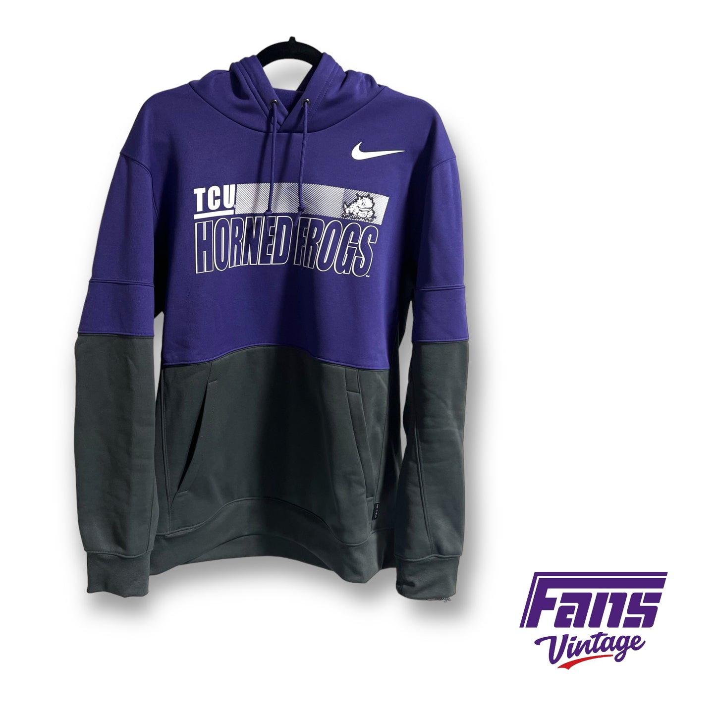 Nike TCU Horned Frogs team issued premium sideline hoodie