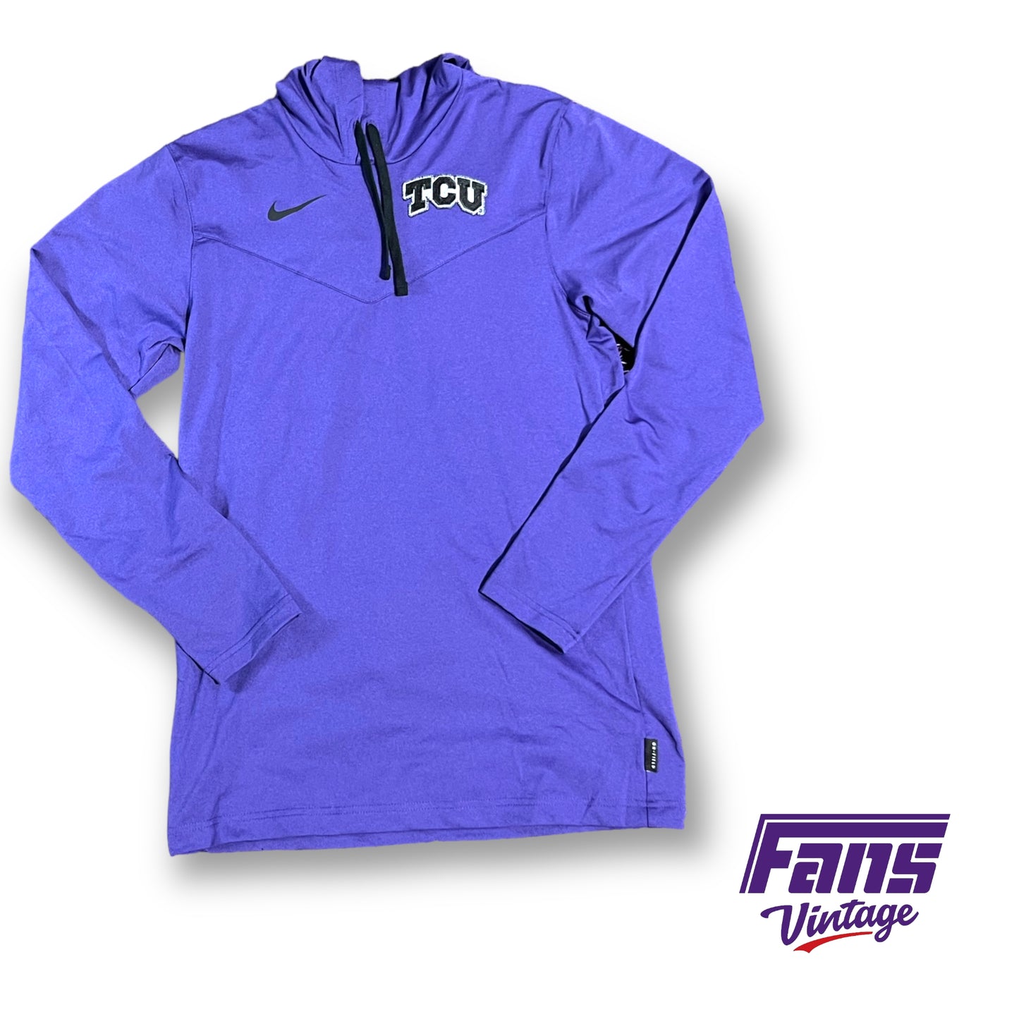 Special Edition Nike TCU team issued long sleeve hooded pullover