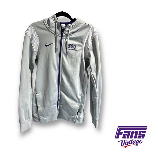 Nike TCU Foobtall team 2022 Natty Season Coach issued Premium therma-fit hooded jacket - full zip!