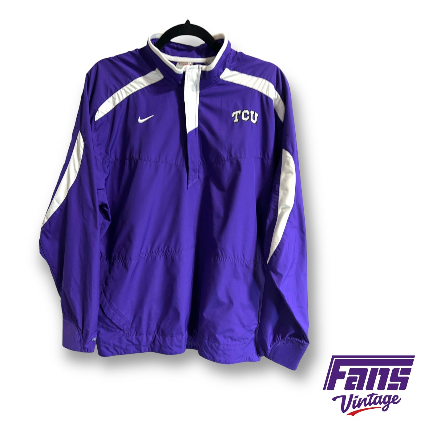 Vintage Nike TCU jacket - Y2K Quarter Zip Windbreaker