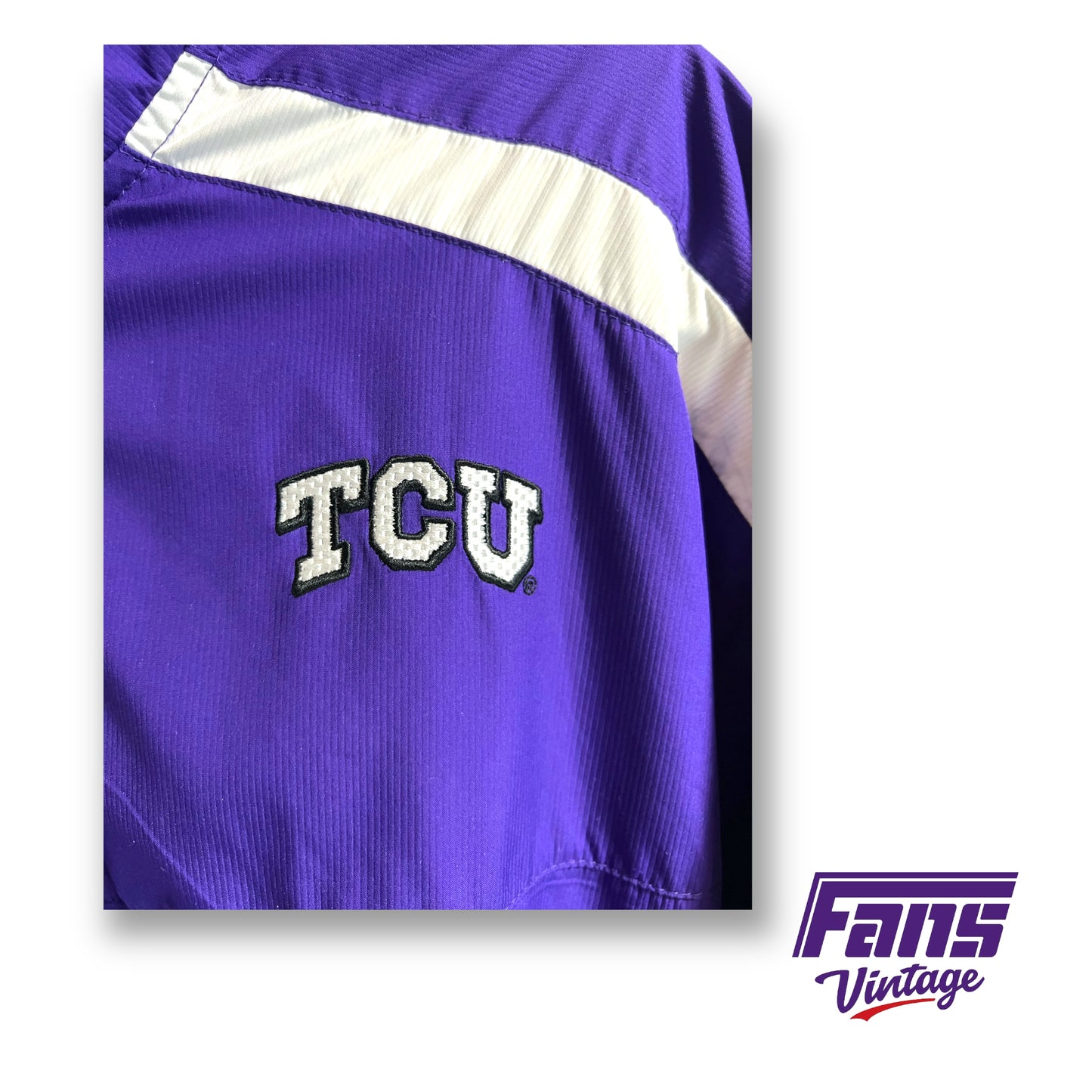 Vintage Nike TCU jacket - Y2K Quarter Zip Windbreaker