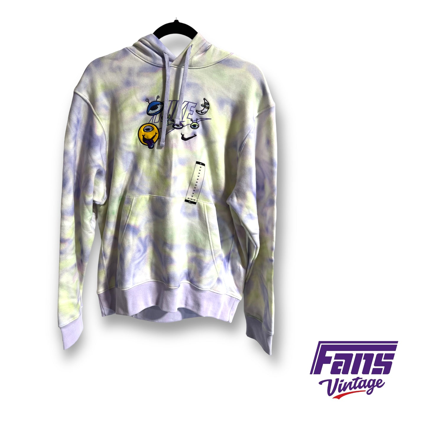 Groovy 60s throwback lavender tie-dye Nike hoodie