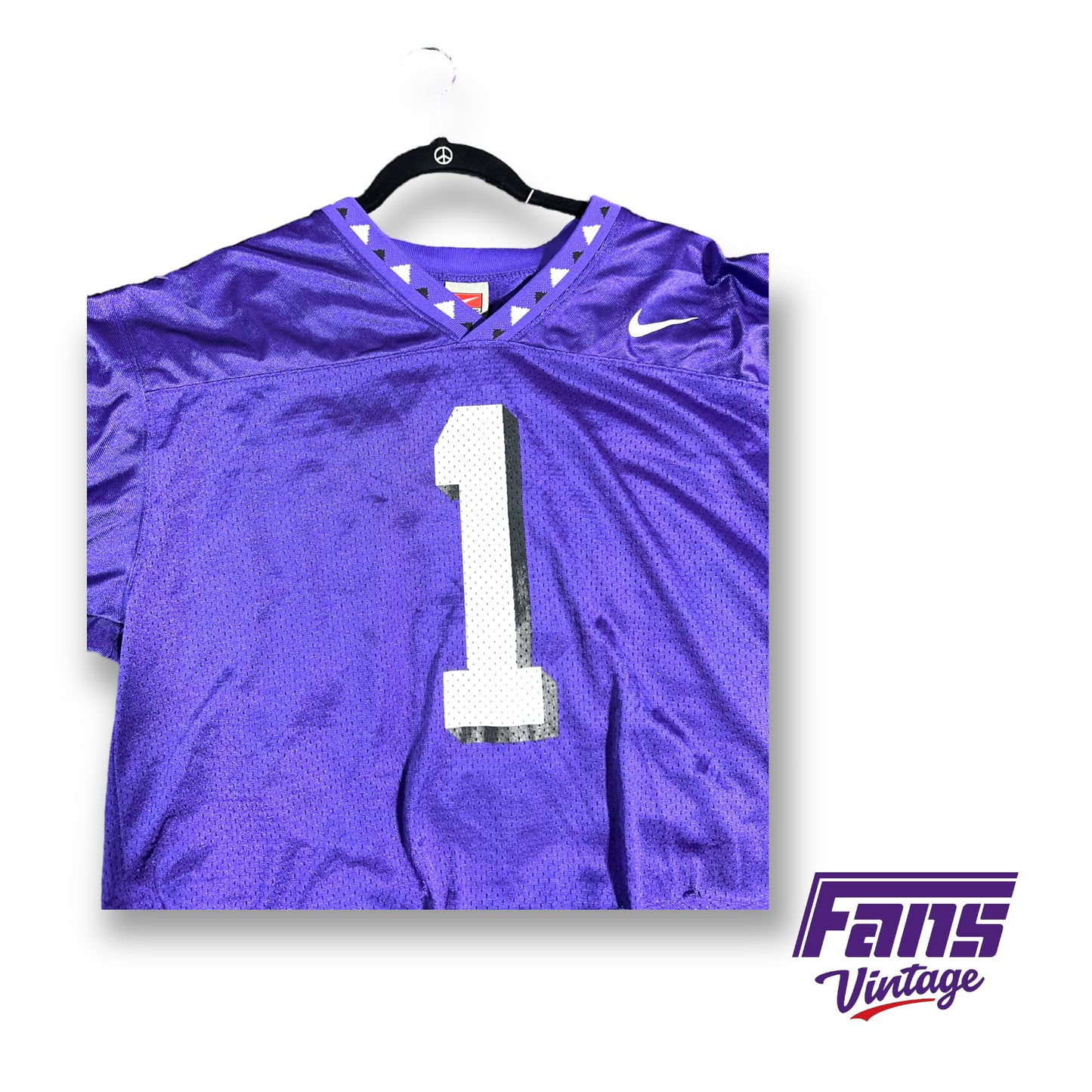 Y2K vintage TCU Football cropped jersey