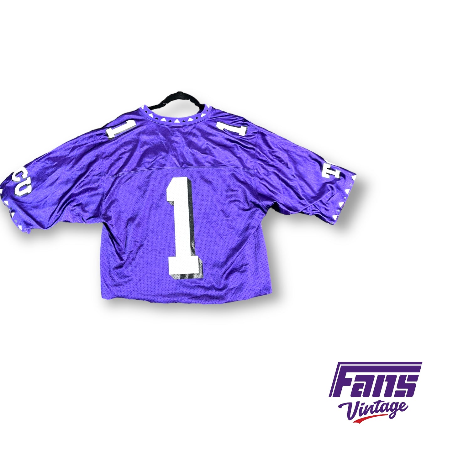 Y2K vintage TCU Football cropped jersey