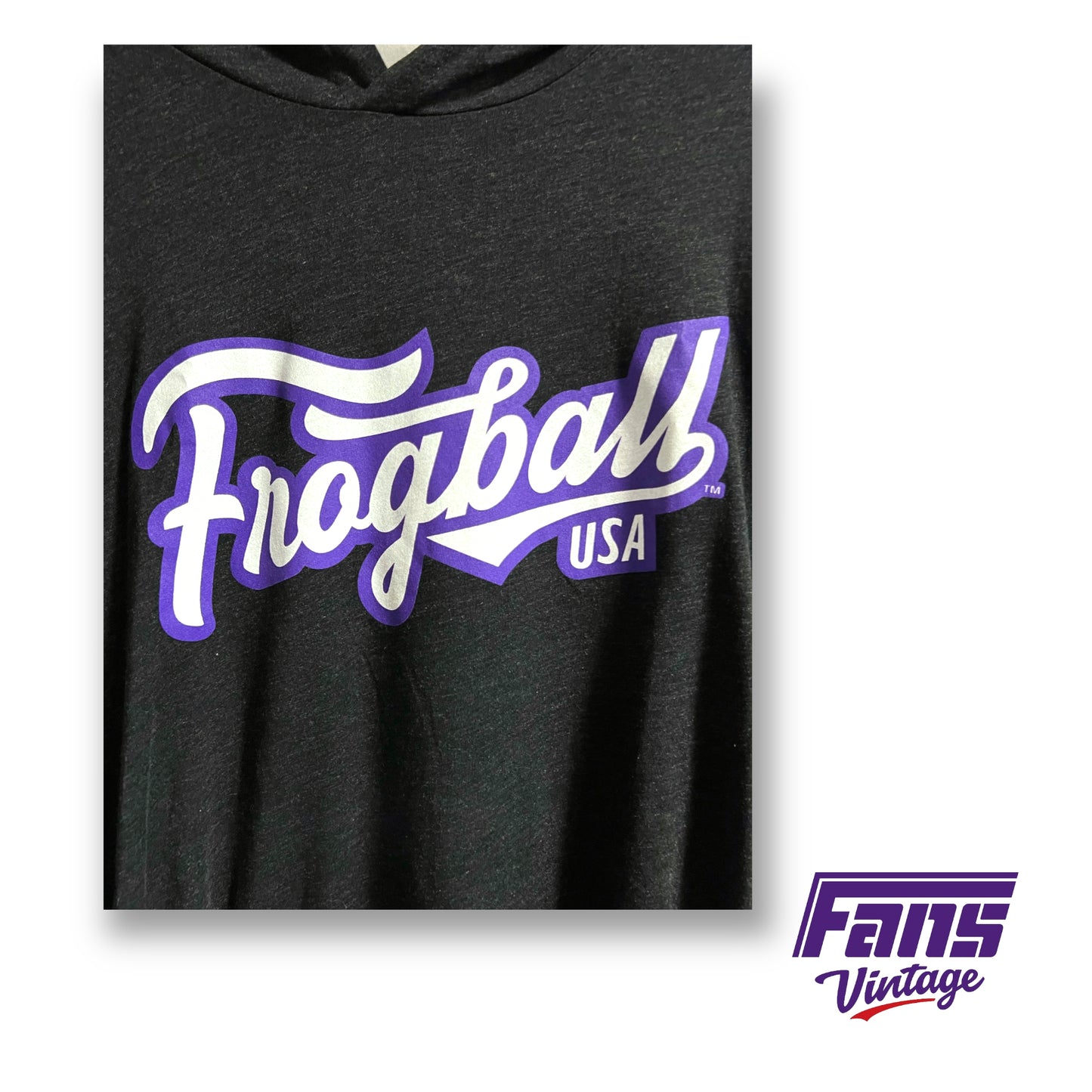 TCU Baseball 'Frogball USA" Special Release hooded long sleeve tee