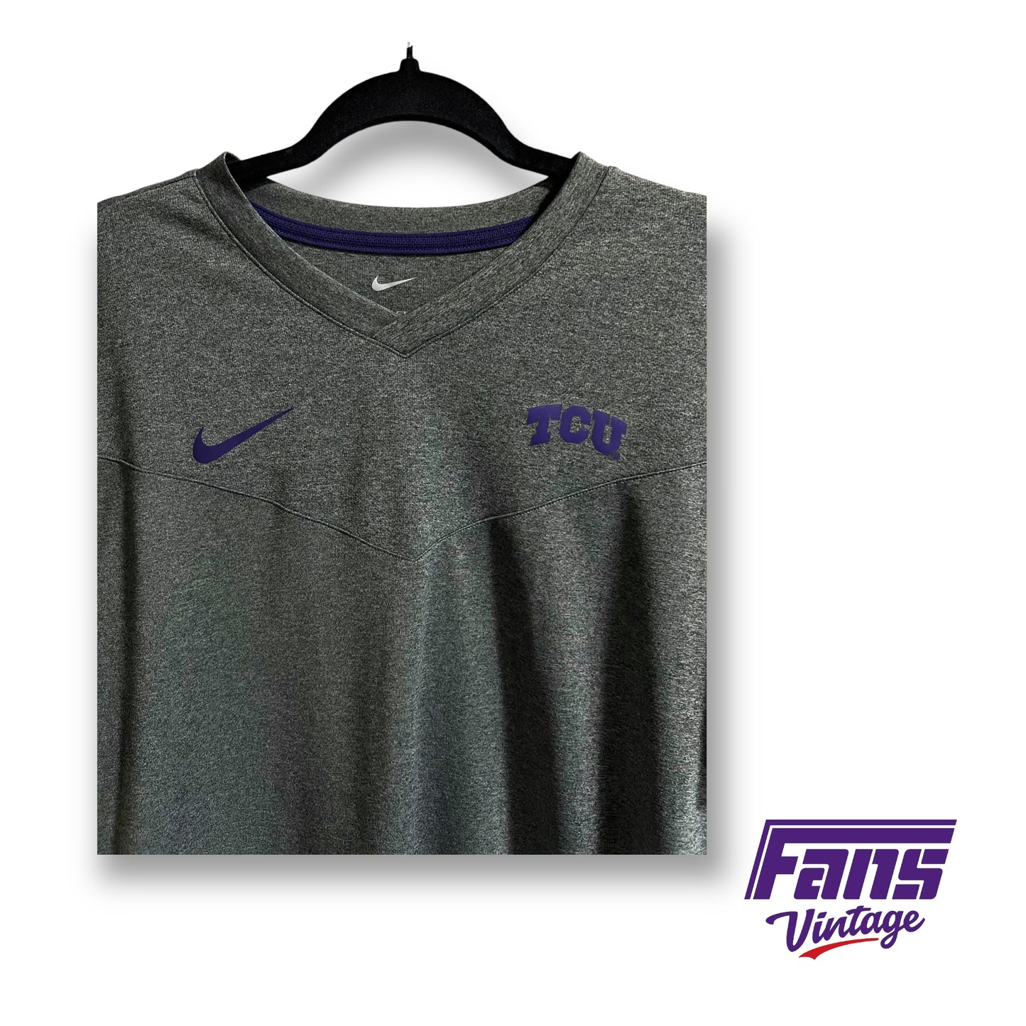 TCU Team Issued Premium Nike V-Neck Training Shirt