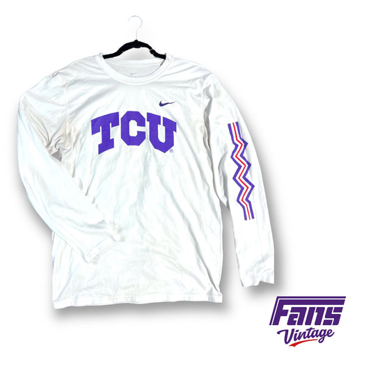Nike TCU Basketball team exclusive "Spit Blood" Colorway long sleeve tee