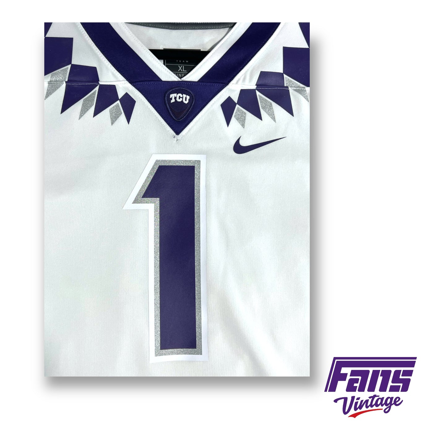 2021 Nike TCU Football "Black Panther" Current White Jersey