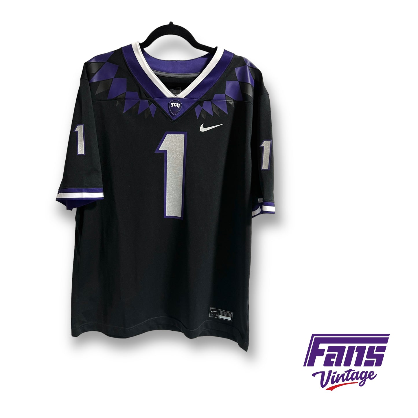 2021 Nike TCU Football "Black Panther" Current alternate black jersey