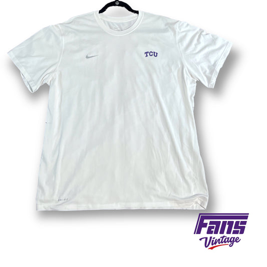 Nike TCU team issued white workout dri-fit shirt
