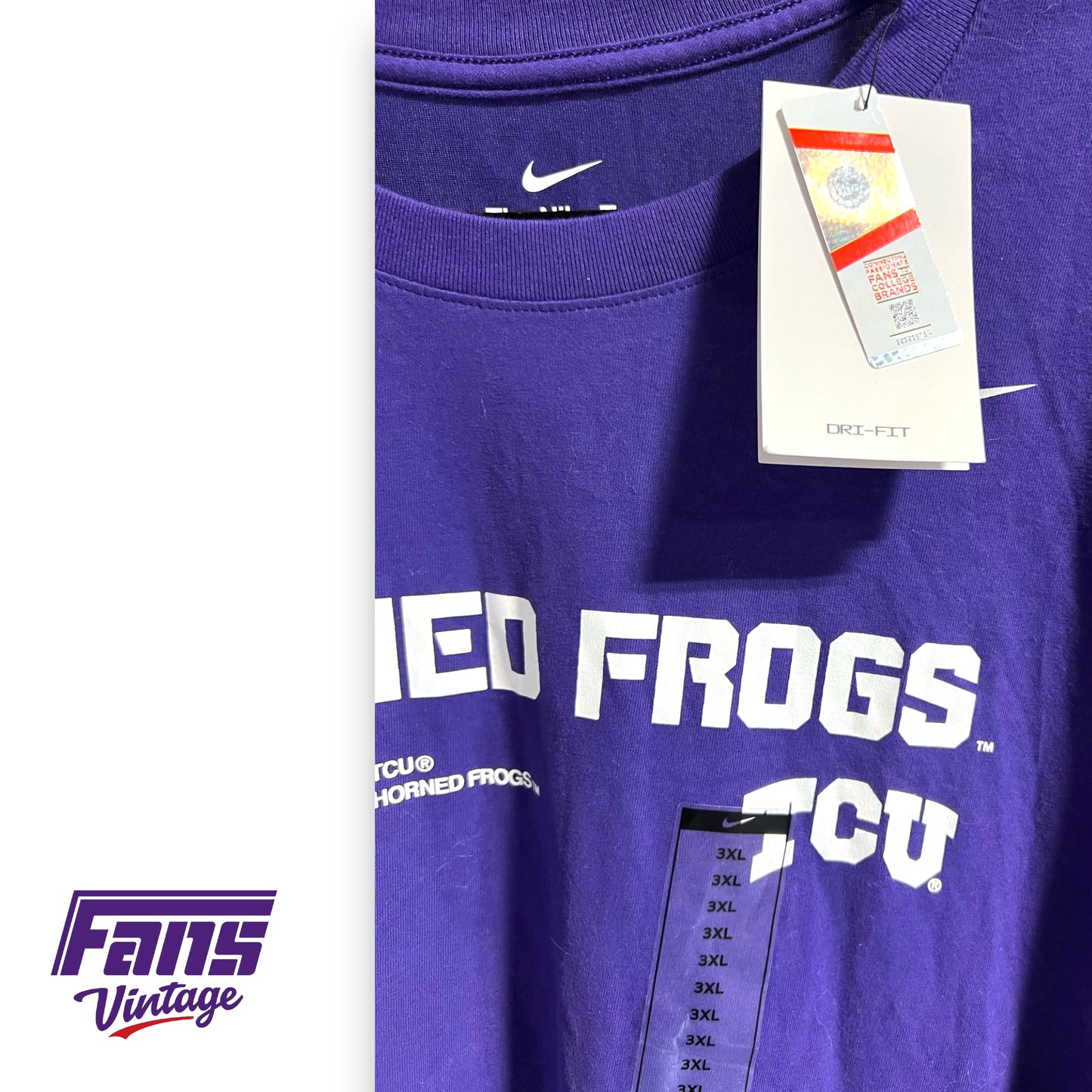 Nike TCU team issued dri-fit long sleeve shirt - New with tags