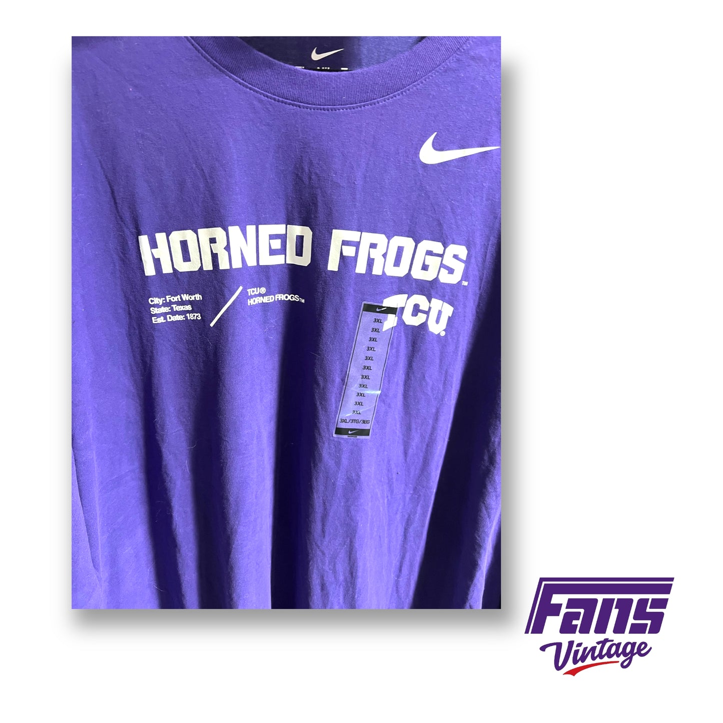 Nike TCU team issued dri-fit long sleeve shirt - New with tags