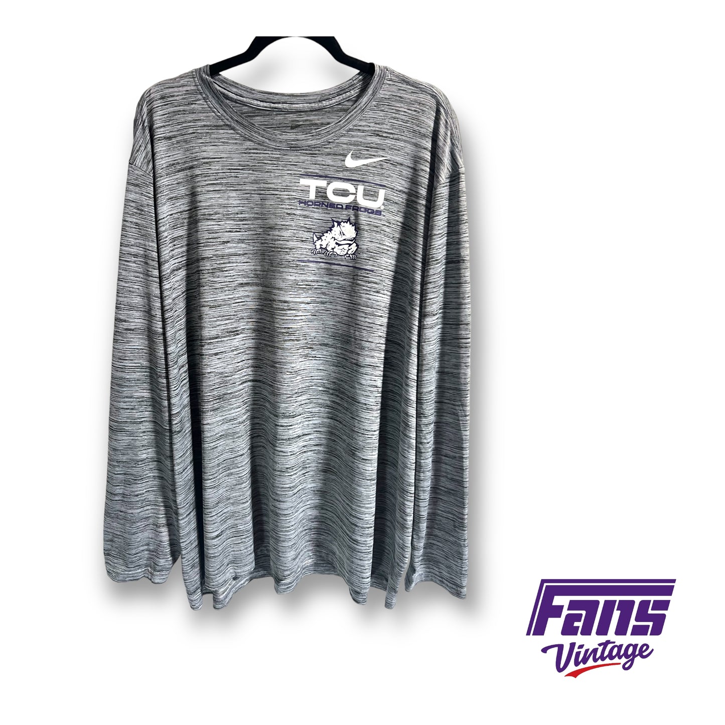 Premium Nike TCU team issued long sleeve dri-fit shirt