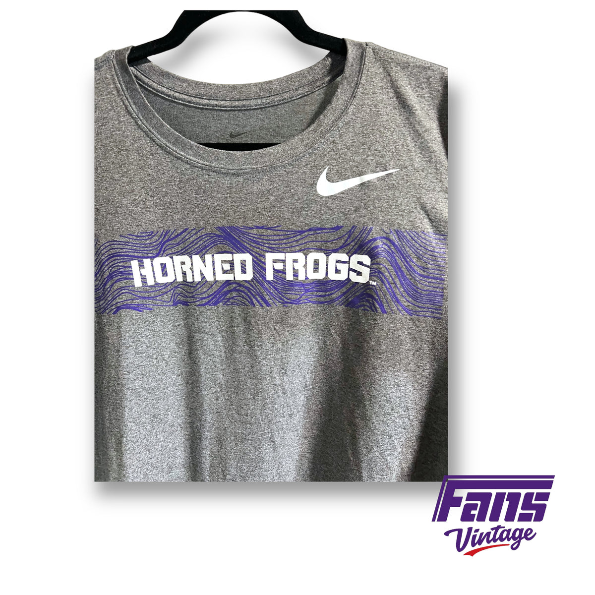 Tcu Rip Pattern Nike TCU Horned Frogs team issued dri-fit tee - Cool pattern – Fans Vintage