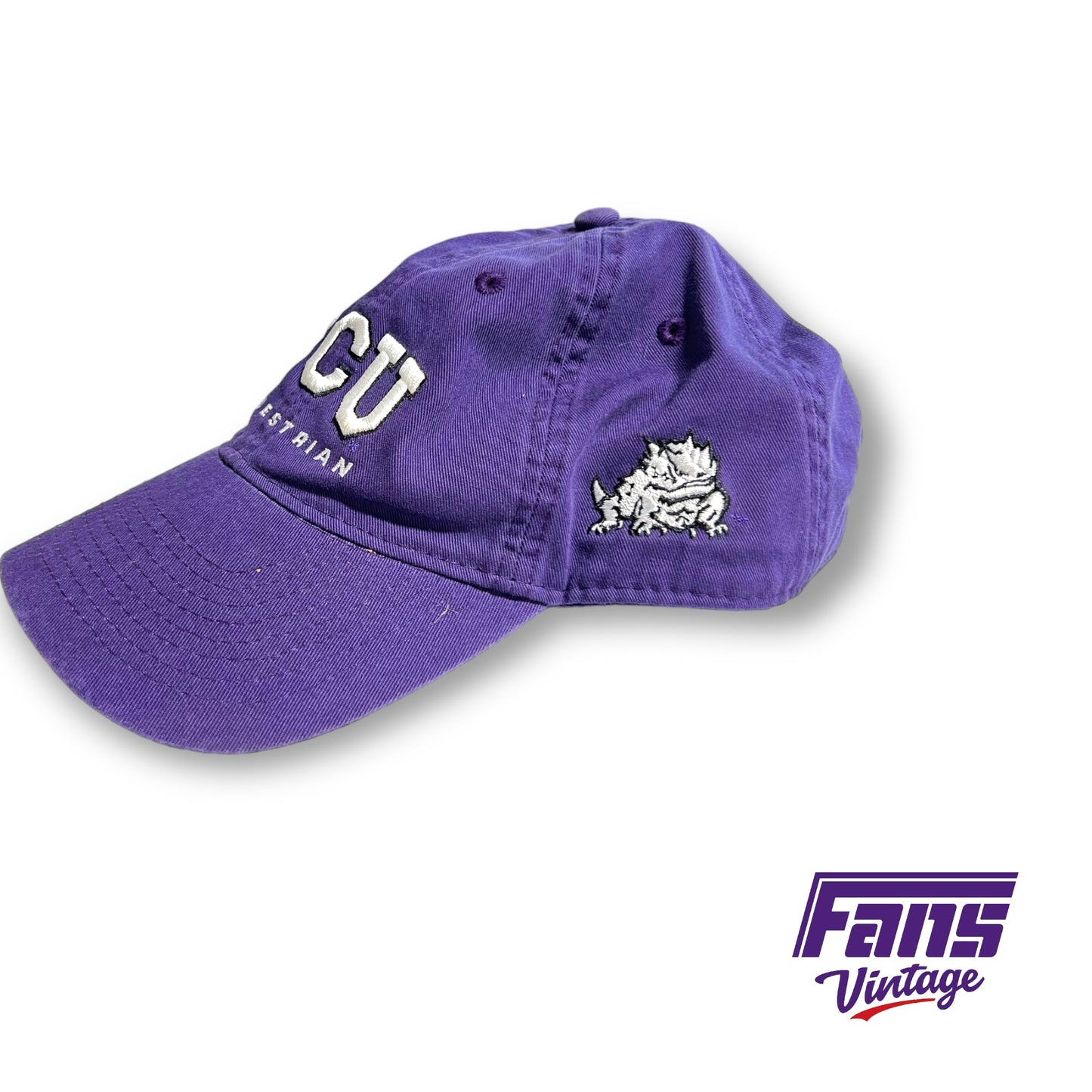 TCU Equestrian strap back hat