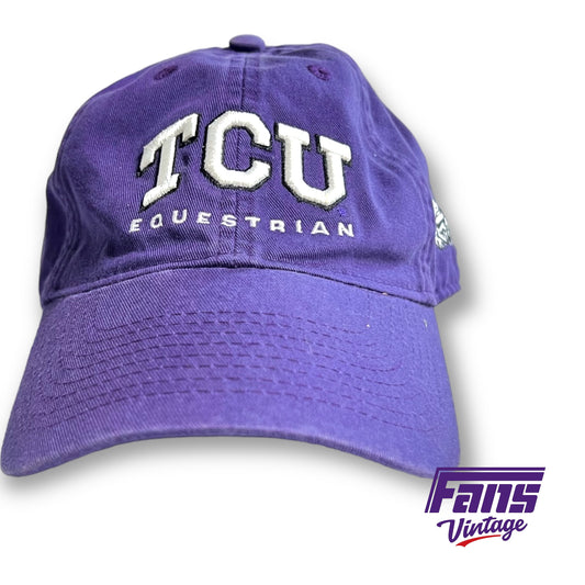 TCU Equestrian strap back hat