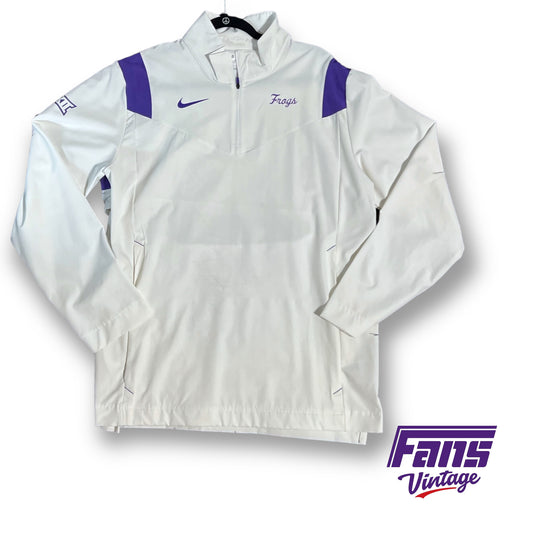 Nike TCU coach issued dri-fit pullover - Frogscript Throwback Logo