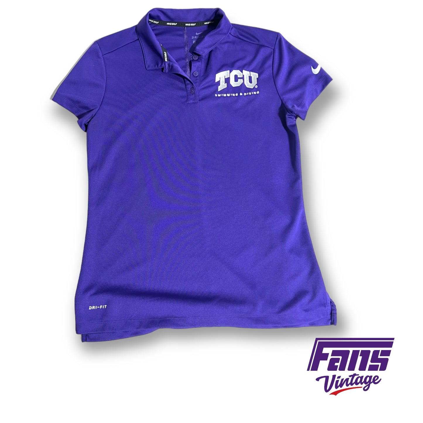 Nike TCU Swimming and Diving ladies dri-fit polo