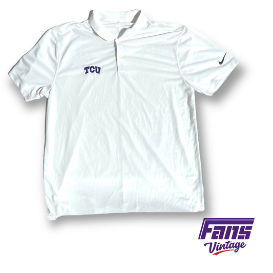 Nike TCU team issued white polo