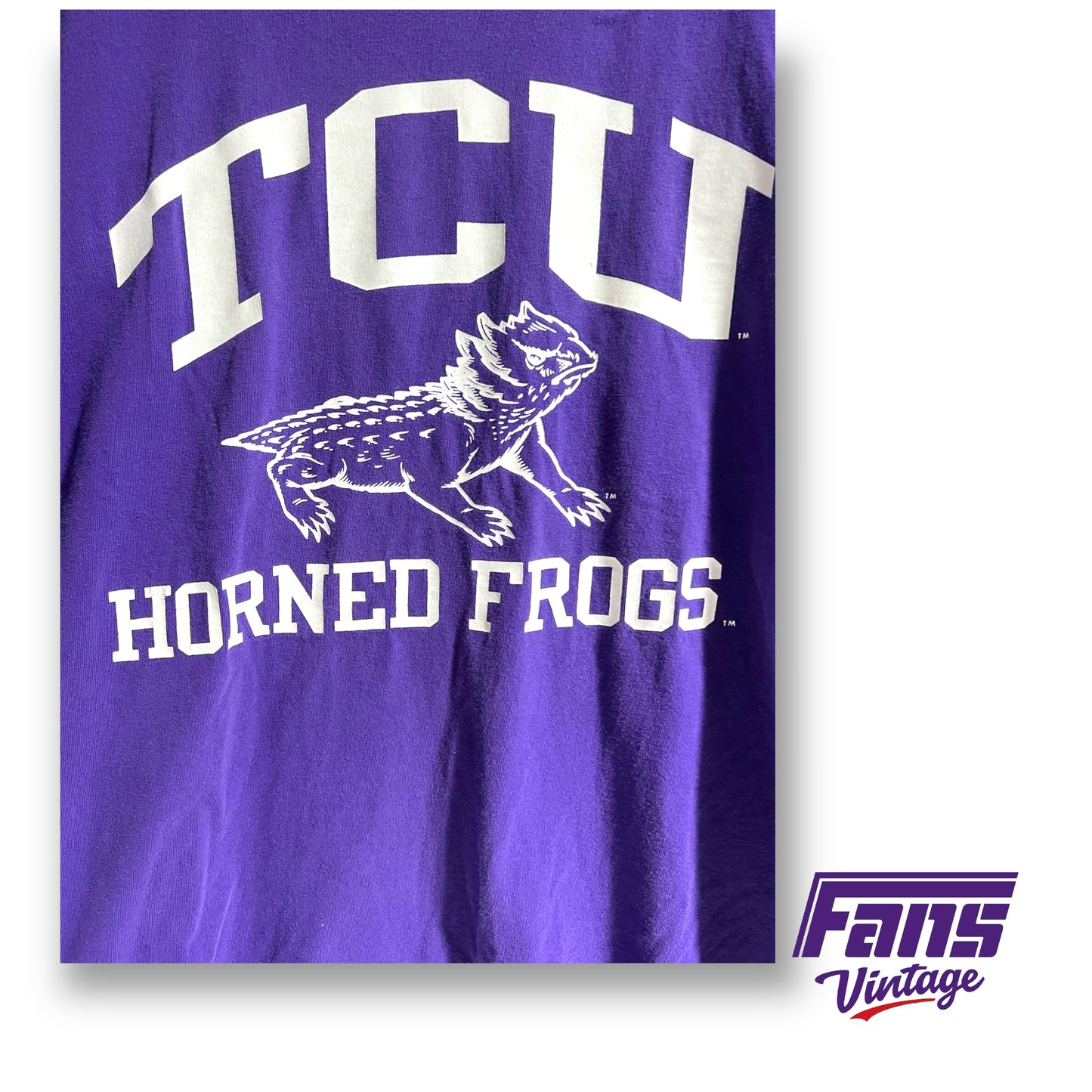 90s vintage TCU tee - Giant throwback Frog logo