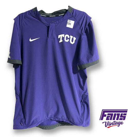 Nike Baseball TCU coaches short sleeve pullover - dugout jacket