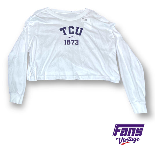 TCU Team Issue Nike Women Long Sleeve Crop Top Shirt - Ultra Soft!