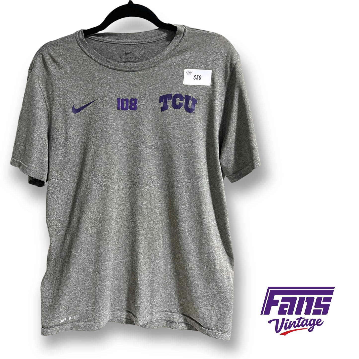 Nike TCU team issued numbered workout shirt