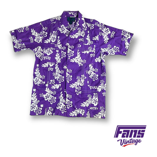 TCU Hawaiian button up shirt