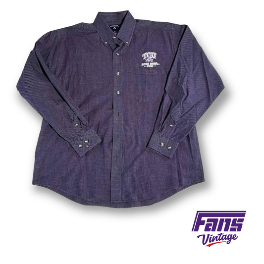 Antigua TCU Rose Bowl button up shirt