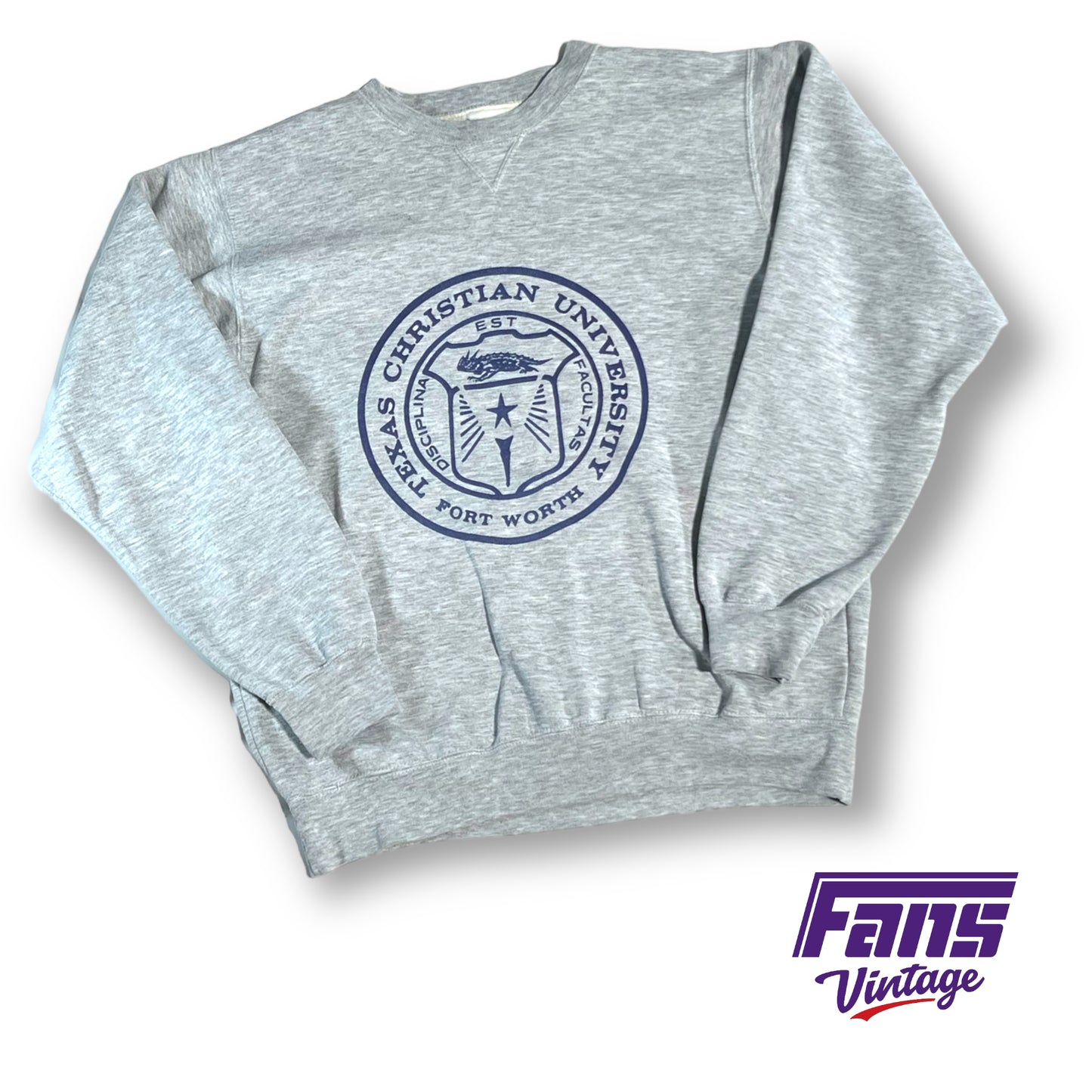 Vintage TCU Crewneck Sweater - RARE University Seal Logo!